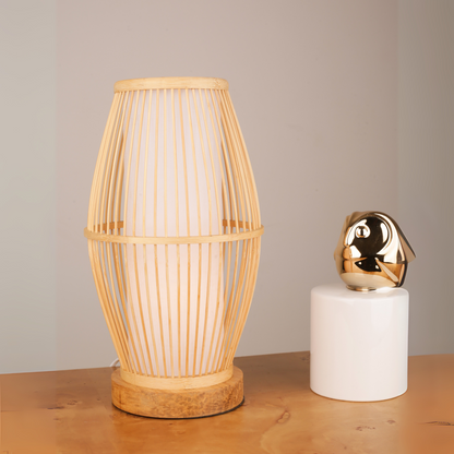 Handmade Bamboo Woven LED Table Lamp
