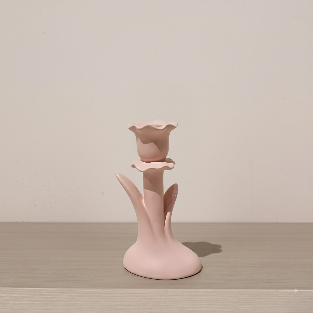 Flower Shape Color Candle Holder
