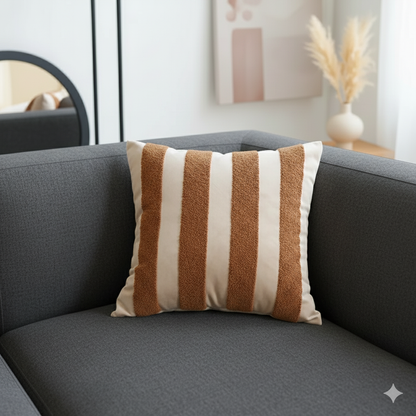Tuft Embroidery Cushion Cover, Backside In Plain
