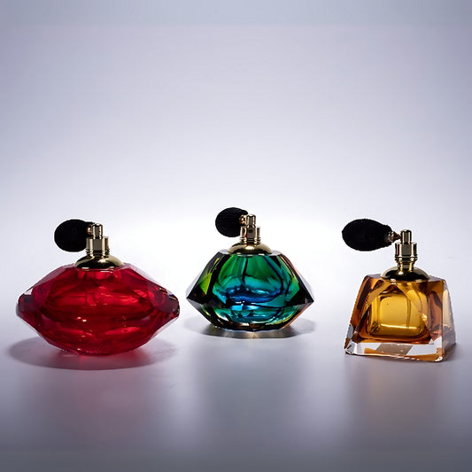 Hand Blown Glass Perfume Bottle with Unique Designs