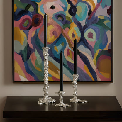 Melting Candlestick (Black, Silver)