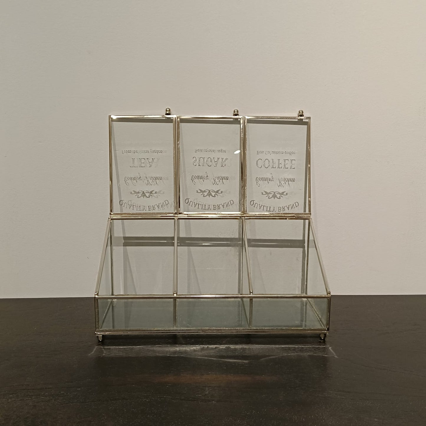 Silver Metal Frame 3 Slot Storage Box