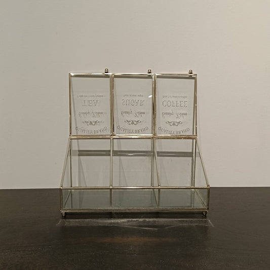Silver Metal Frame 3 Slot Storage Box