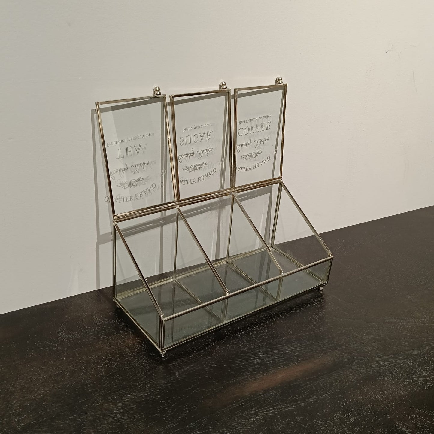 Silver Metal Frame 3 Slot Storage Box