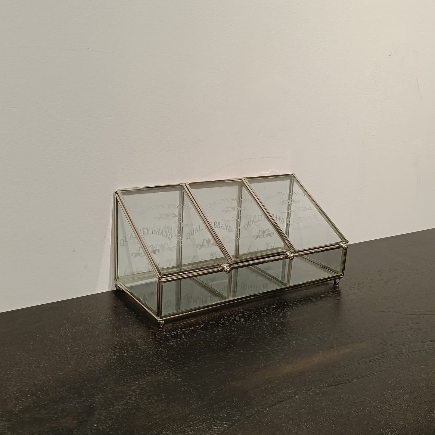 Silver Metal Frame 3 Slot Storage Box