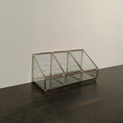 Silver Metal Frame 3 Slot Storage Box
