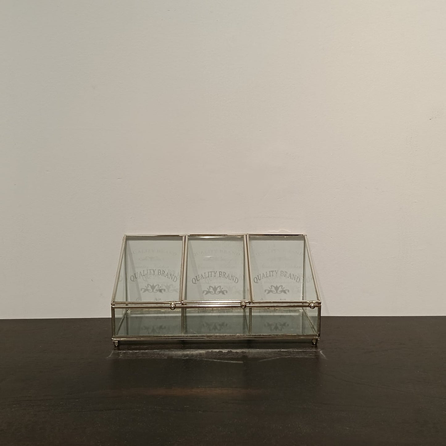 Silver Metal Frame 3 Slot Storage Box