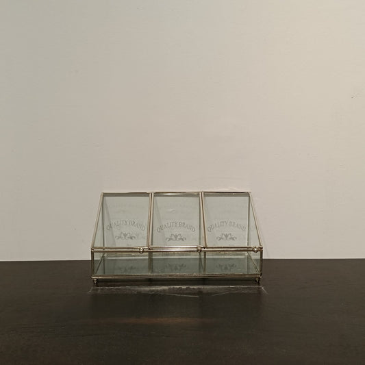 Silver Metal Frame 3 Slot Storage Box
