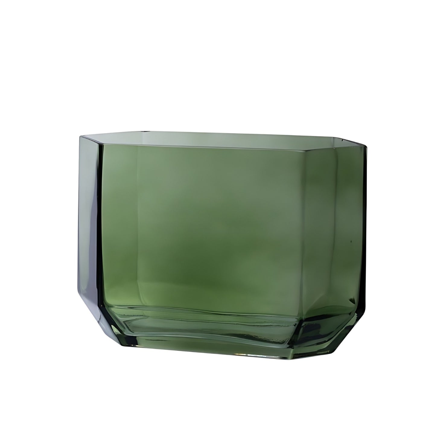 Handblown Glass Tabletop Vase (Brown, Green)
