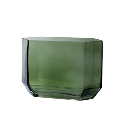 Handblown Glass Tabletop Vase (Brown, Green)