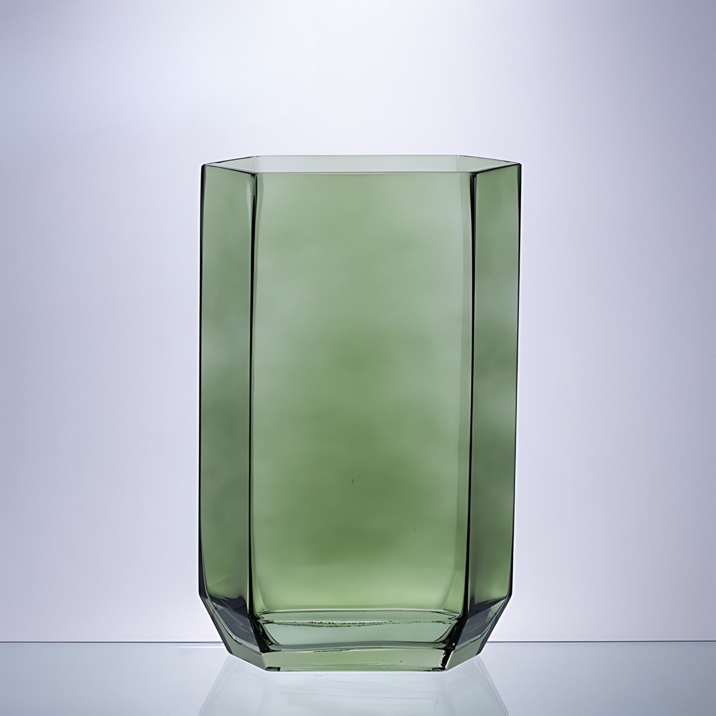 Handblown Glass Tabletop Vase (Brown, Green)
