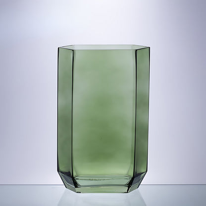 Handblown Glass Tabletop Vase (Brown, Green)